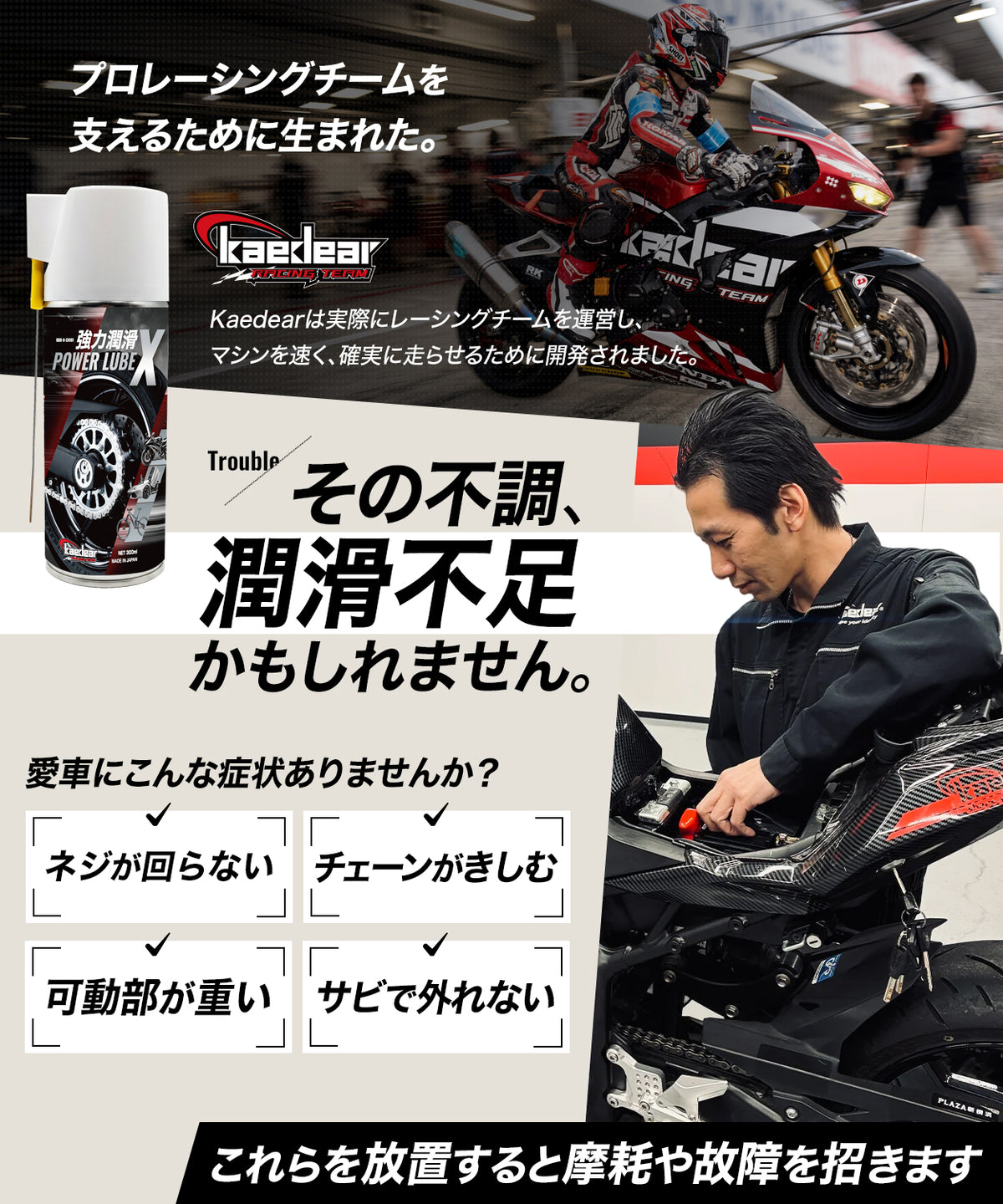 POWER LUBE X バイクチェーン 潤滑剤 KDR-N-CH101