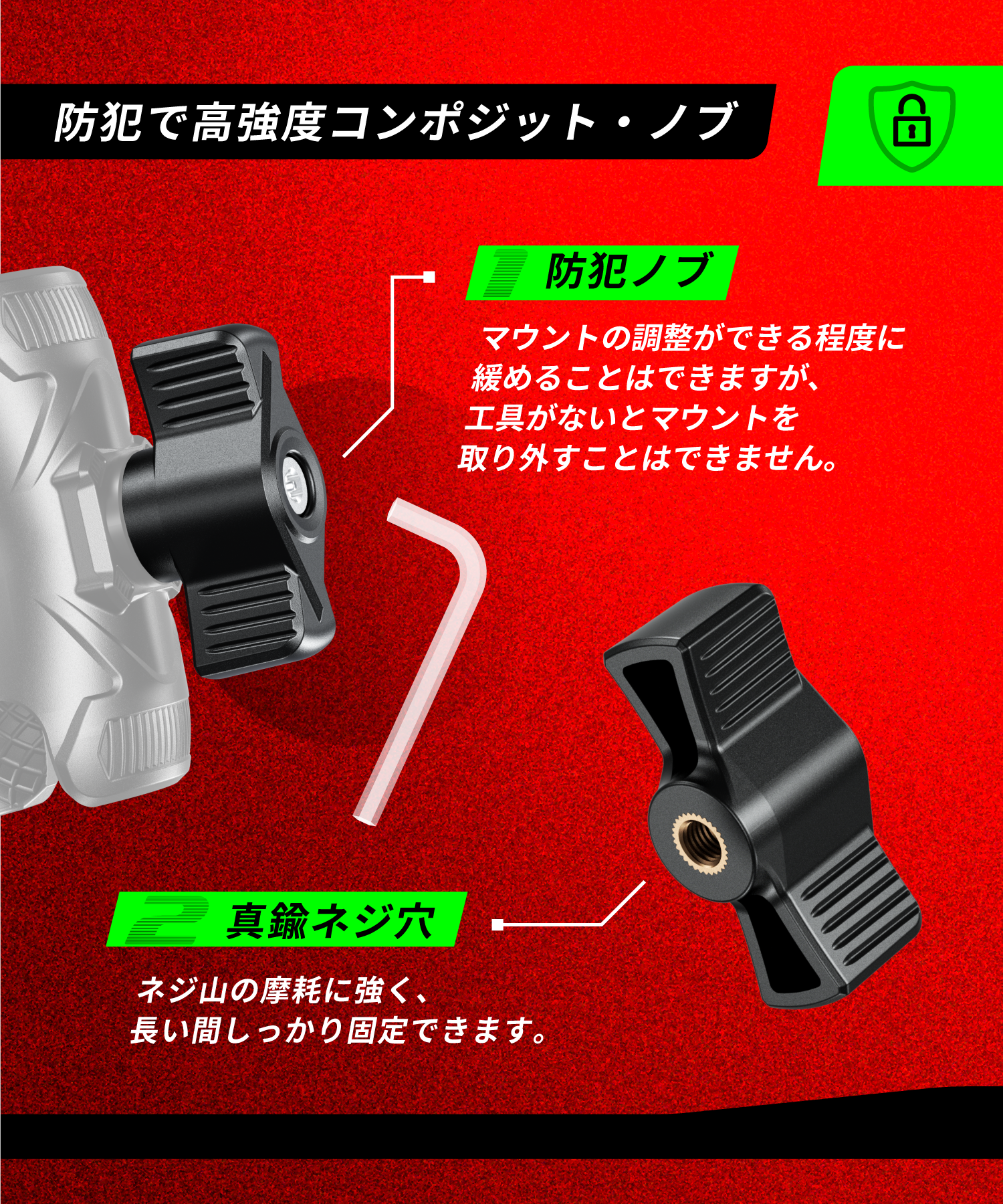 アジャスタブル防犯中間マウント60mm KDR-R1-4