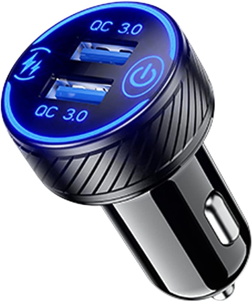 KDR-Z8B シガーソケット デュアル USB電源 アルミ製 (QC3.0)