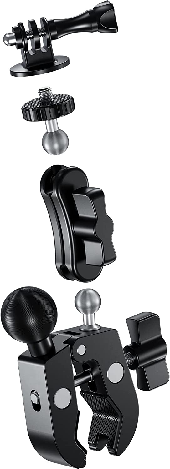 Kaedear Motorcycle Smartphone Holder Vice Mount 12.7mm to 50.8mm KDR-R25C (1/2 inch ball/1 inch ball)