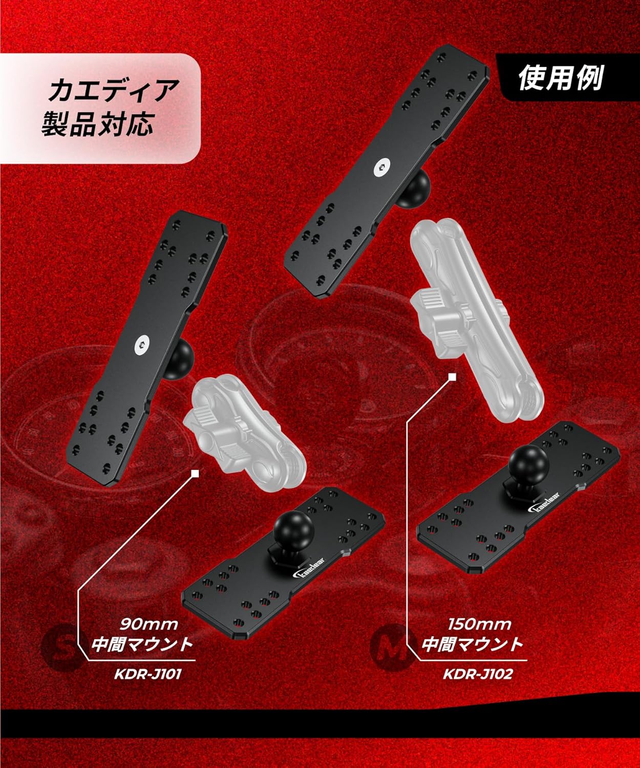 Device Mount Base Mount Ball (1 inch) KDR-R21-1