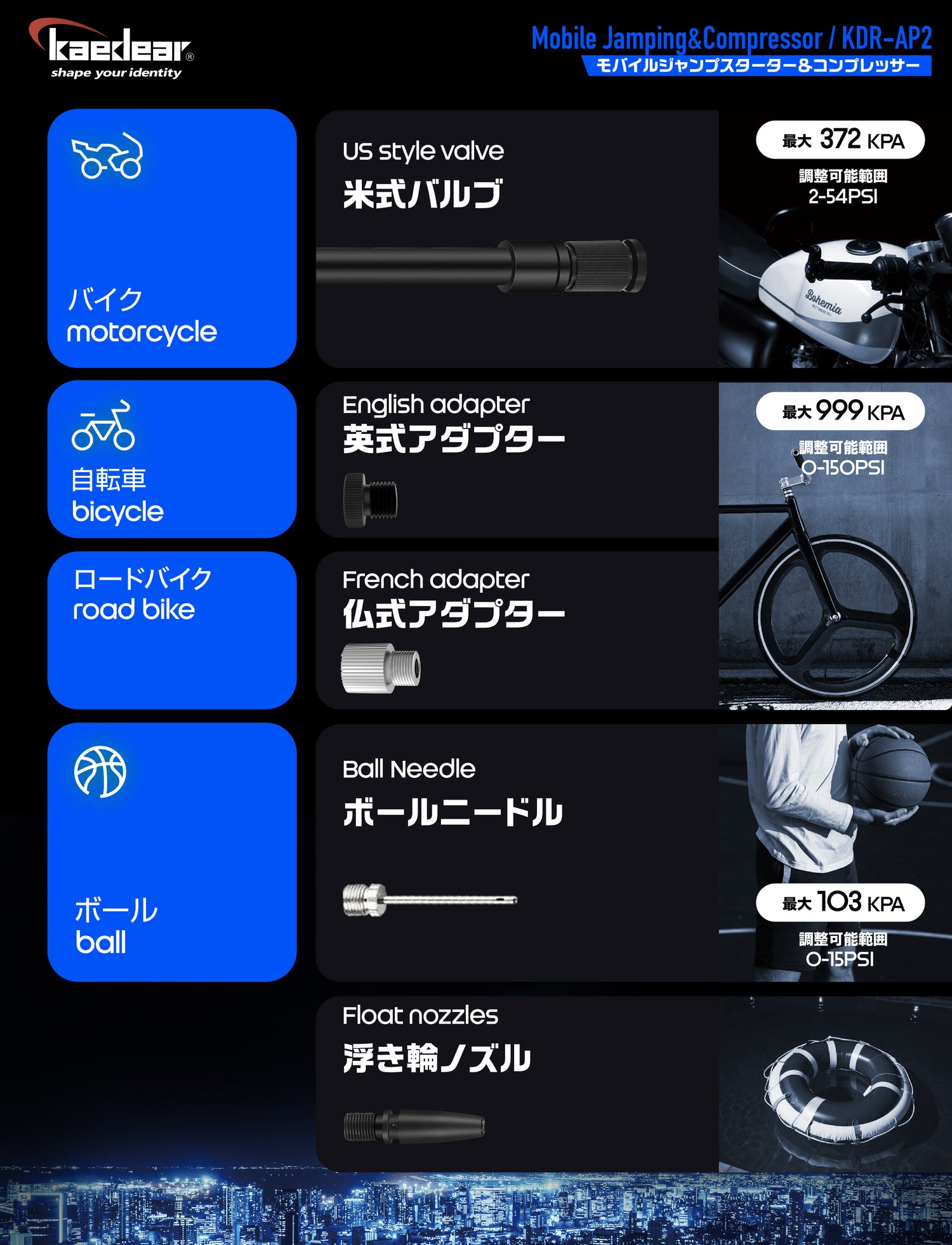 ジャンピング&コンプレッサー KDR-AP2