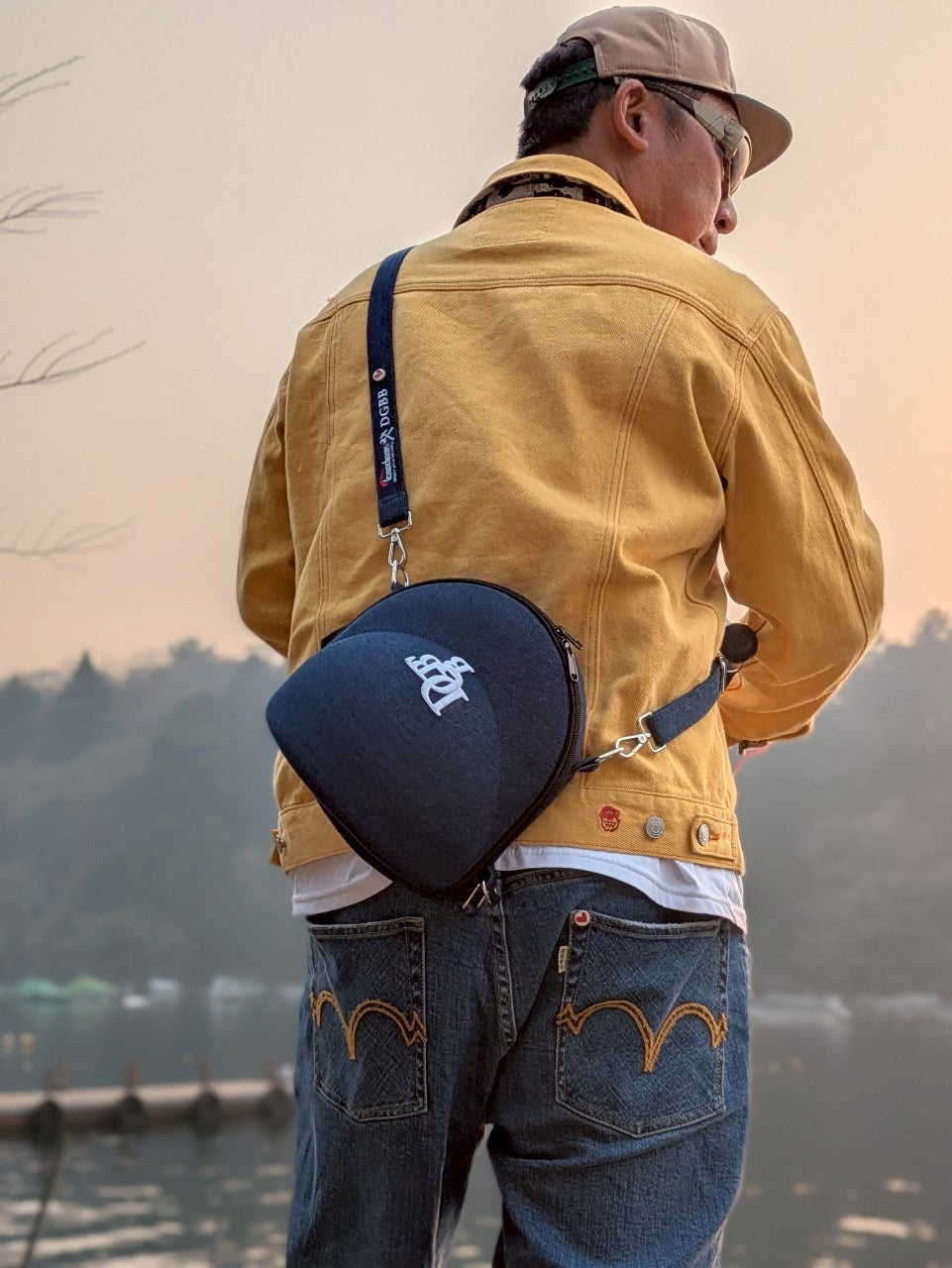 武井ドンゲバビー監修 Kaedear×DGBBコラボ 高機能キャップバック ツーリング・ショッピング・旅行 様々なシチュエーションで活躍 KDR-ME-DG (ブルー / ブラック)
