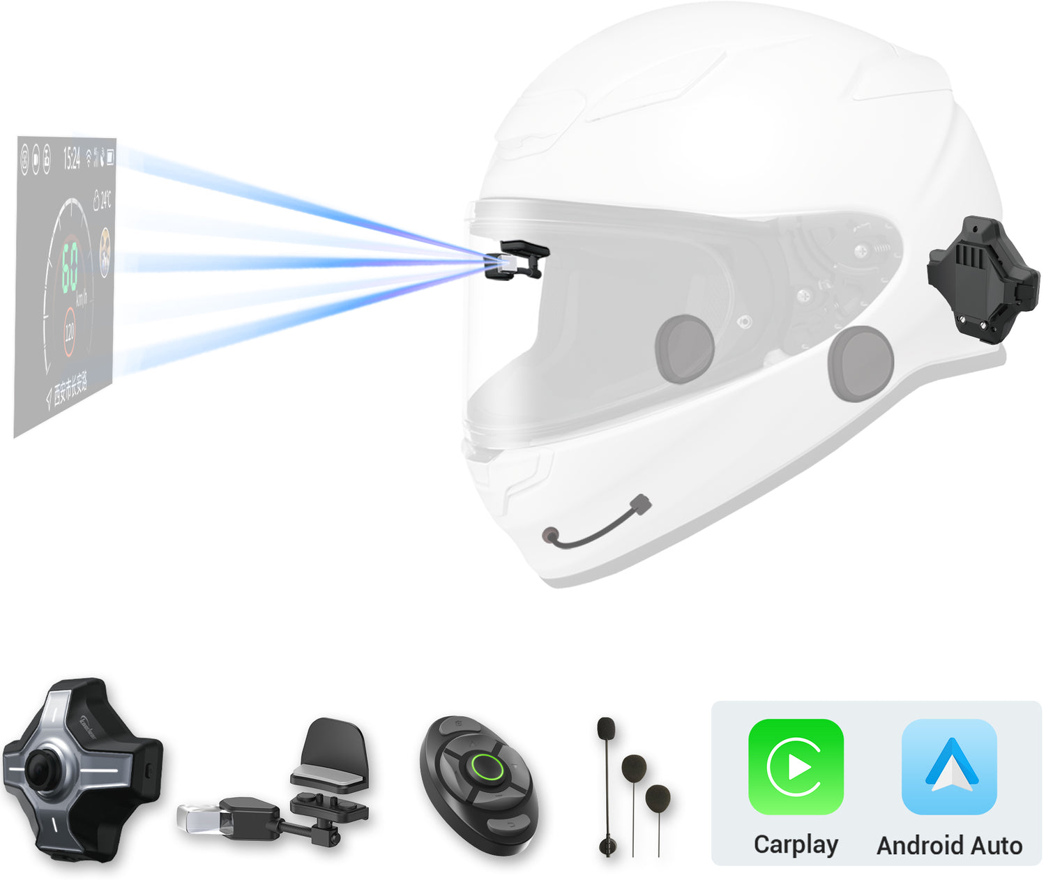 バイク用ヘッドアップディスプレイ スマートレコードアイ KDR-BH2