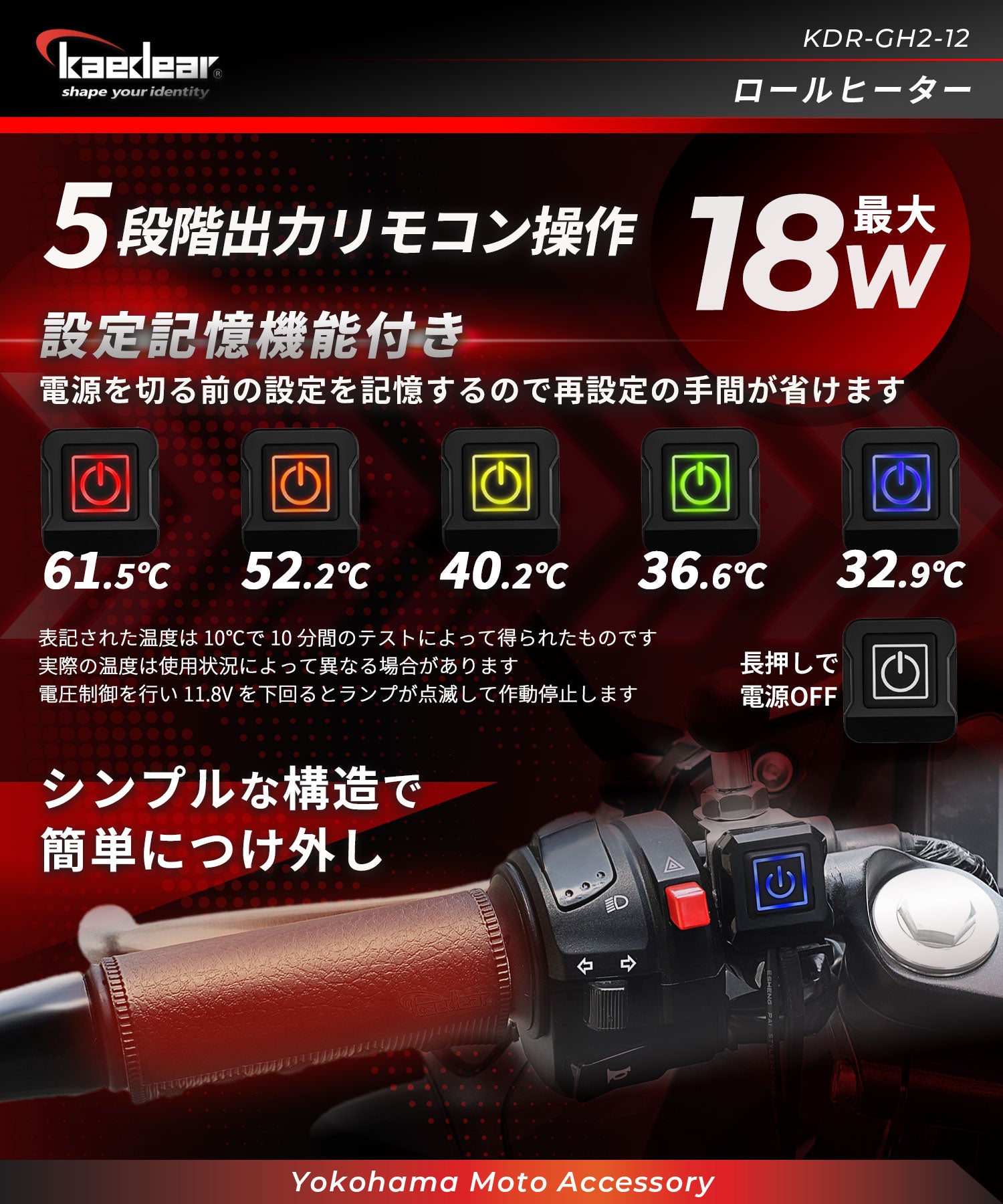 ロールヒーター12V KDR-GH2-12