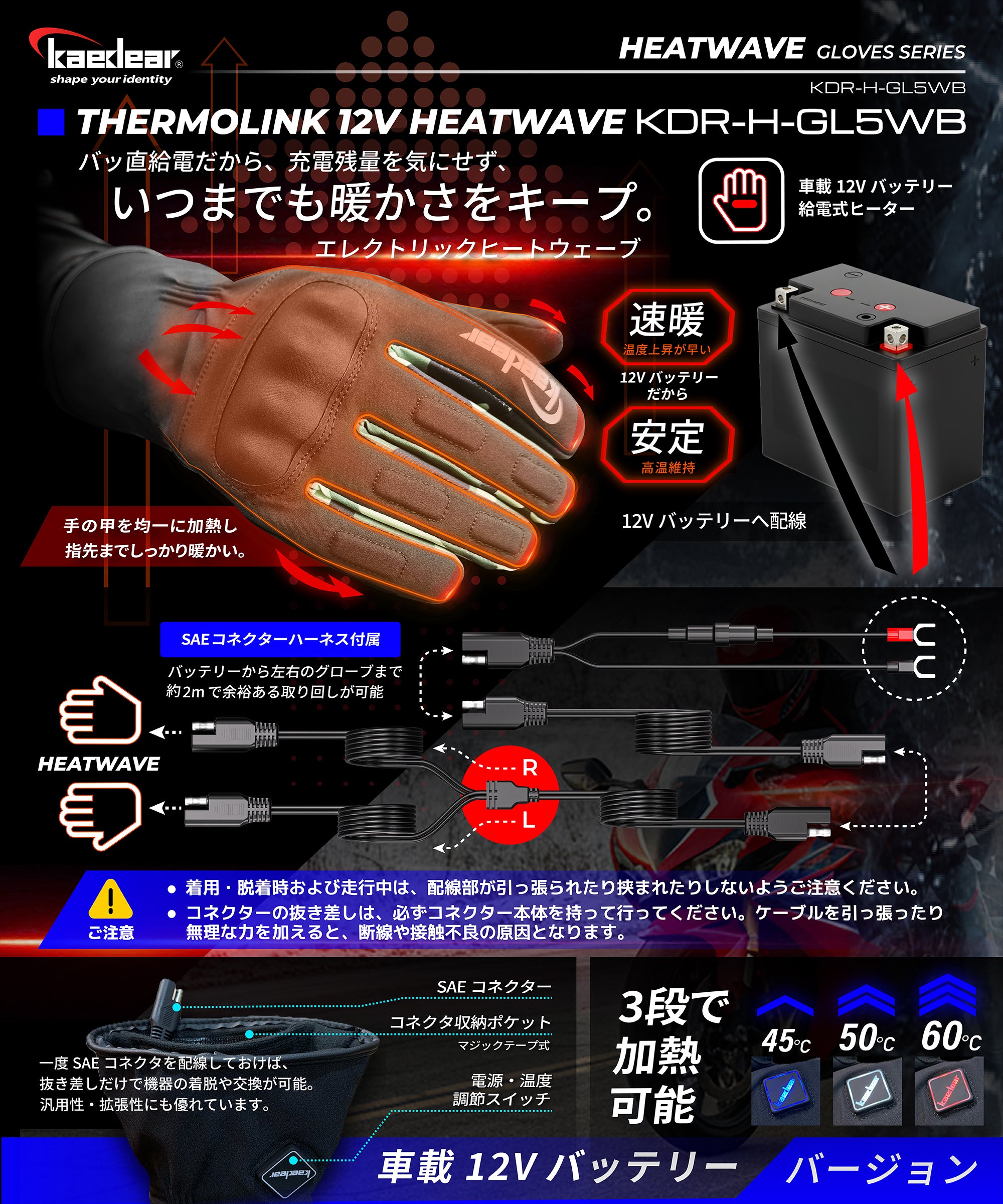 サーモリンク12Vヒートウェーブ KDR-H-GL5WB