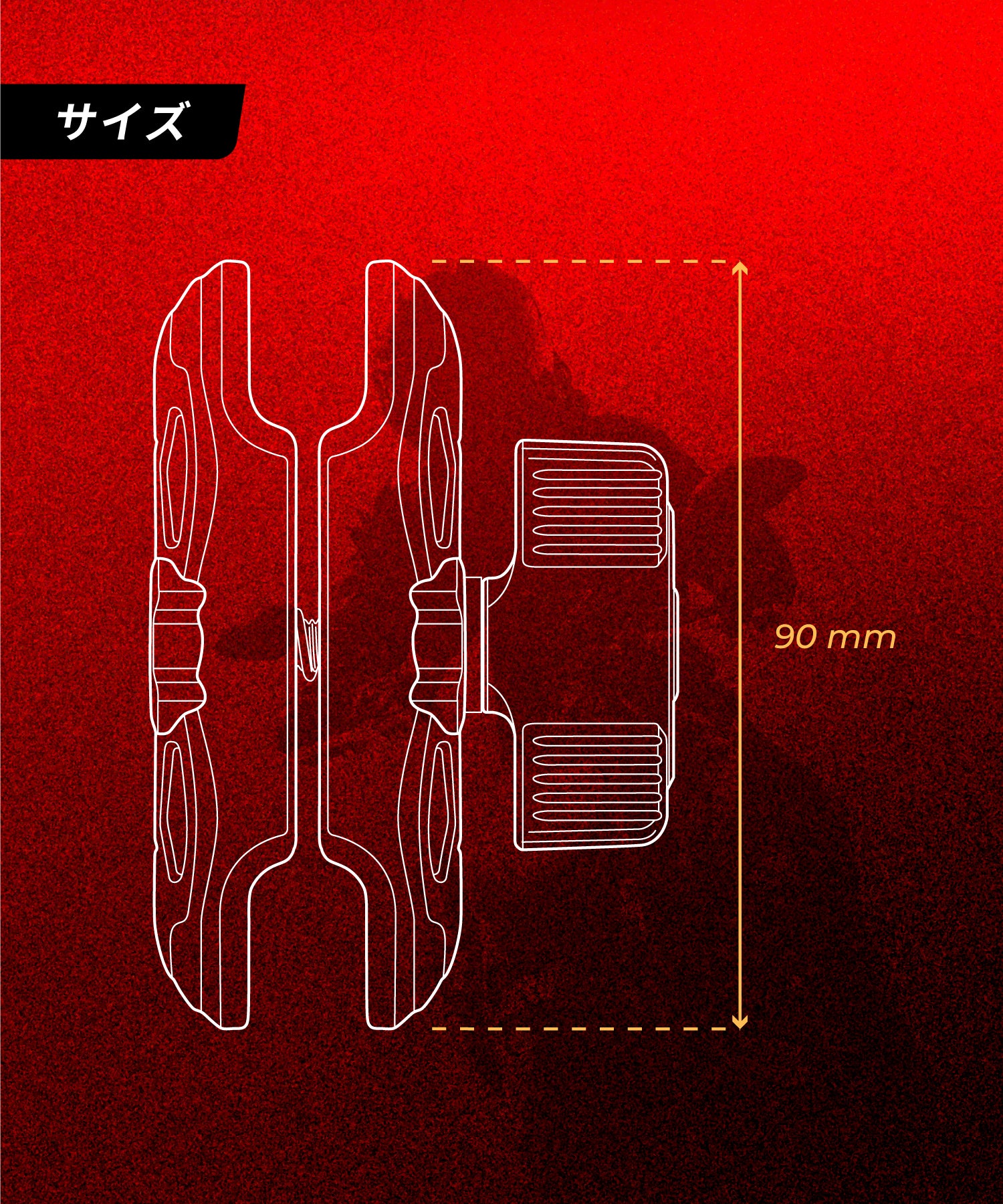 1インチボール用アルミ製中間マウント KDR-J101