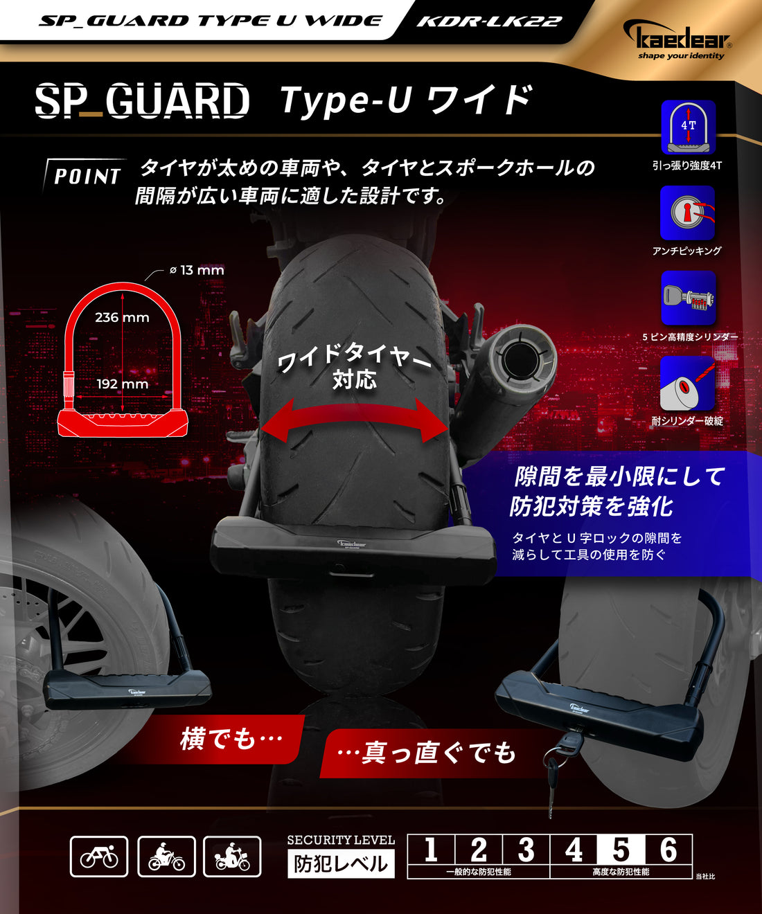 SP_GUARD Type-U WIDE KDR-LK22
