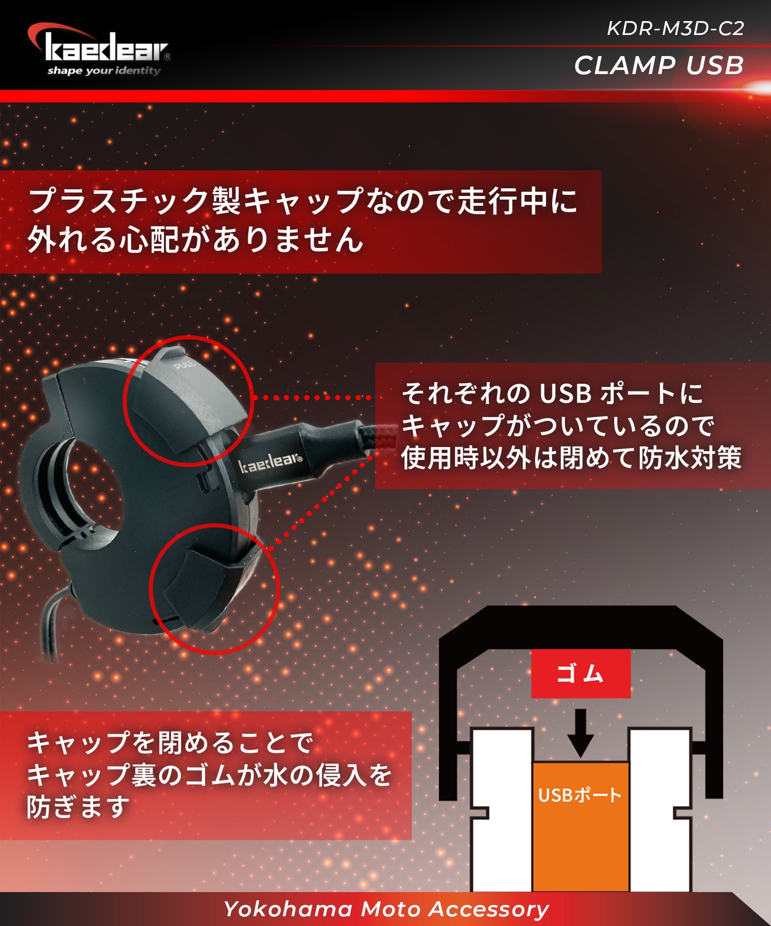 クランプUSB KDR-M3D-C2