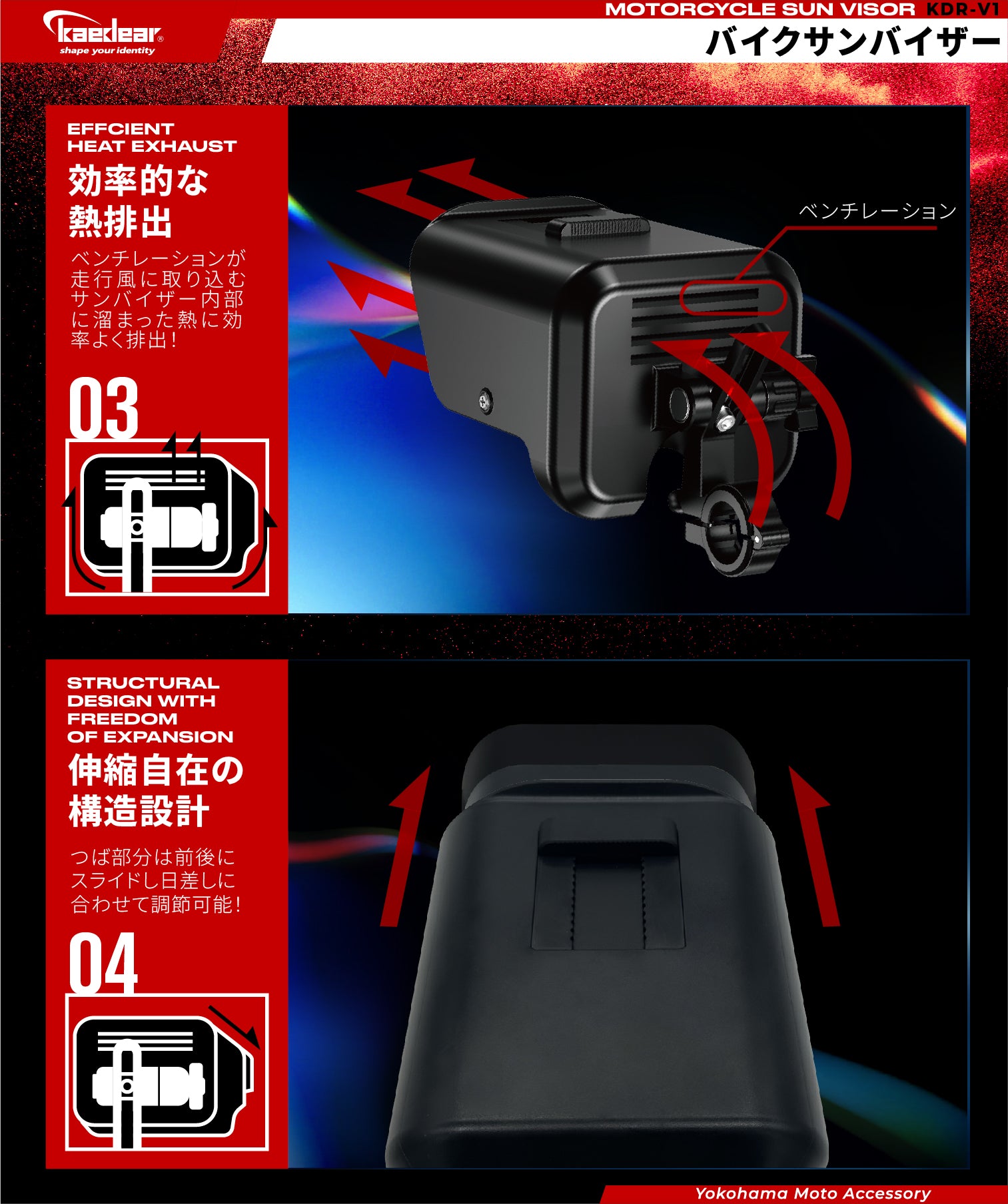 サンバイザー コアキシャルタイプ KDR-V1