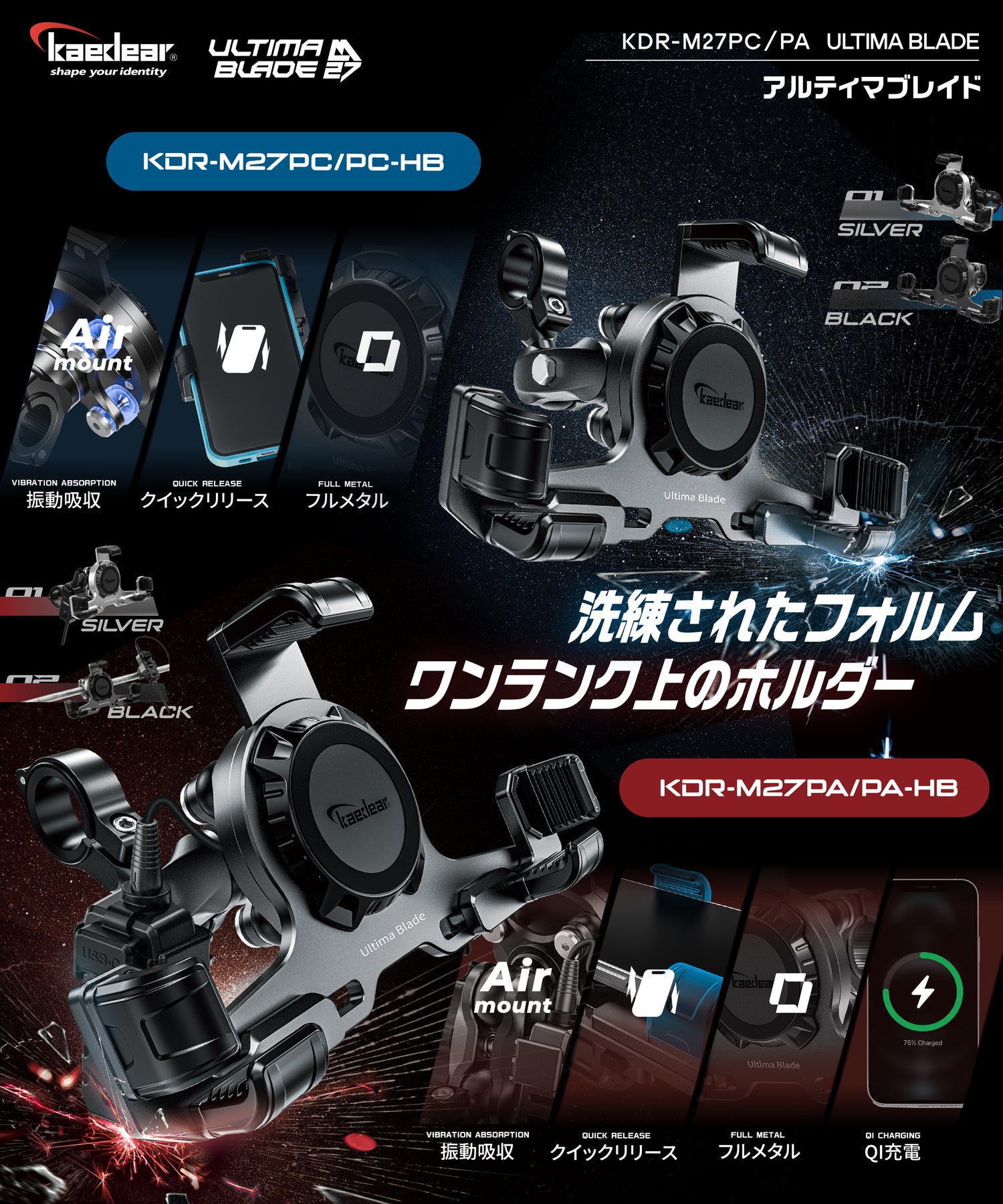 アルティマブレイド/Air Mount KDR-M27PC (1インチボール)