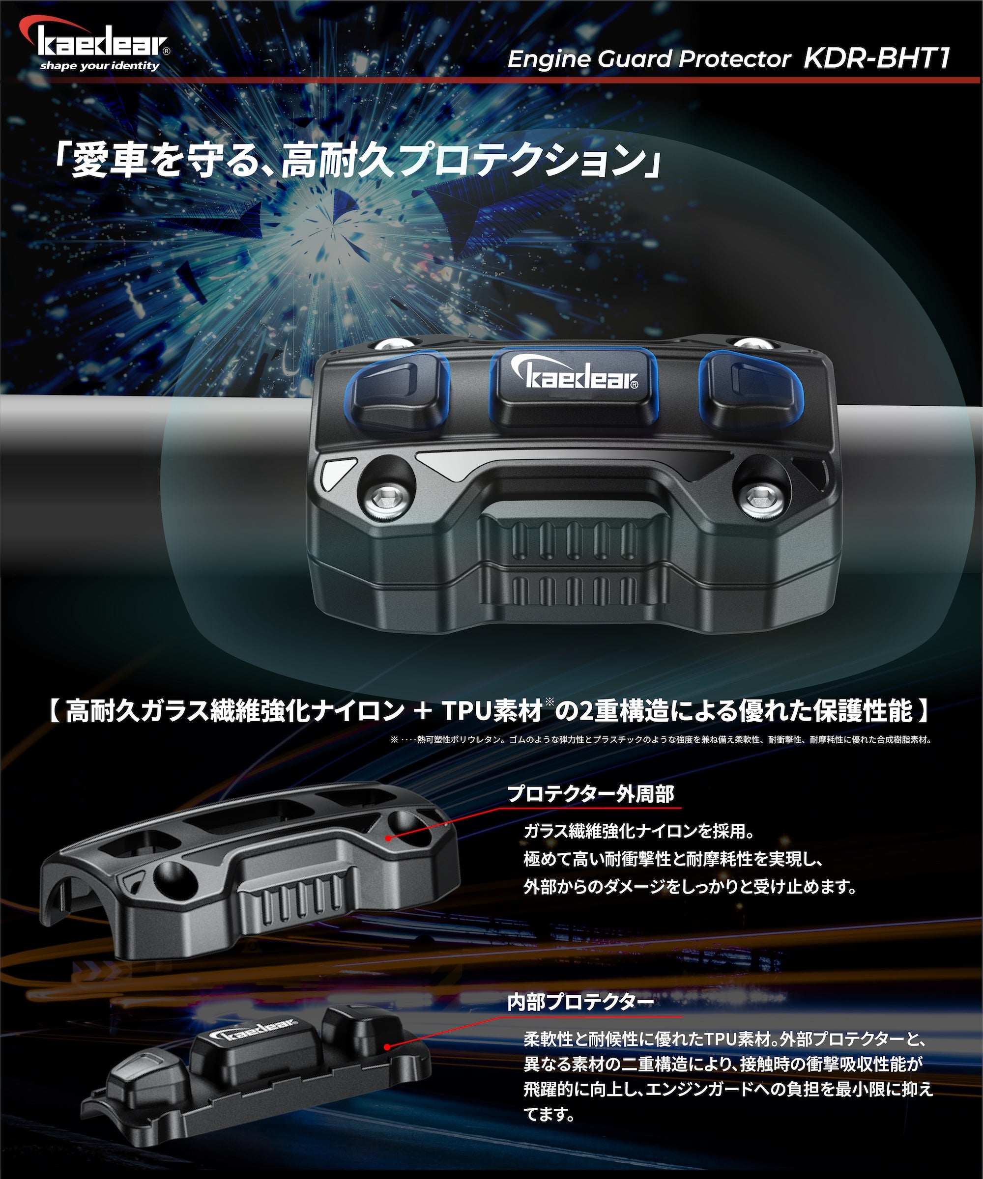 エンジンガードプロテクター KDR-BHT1