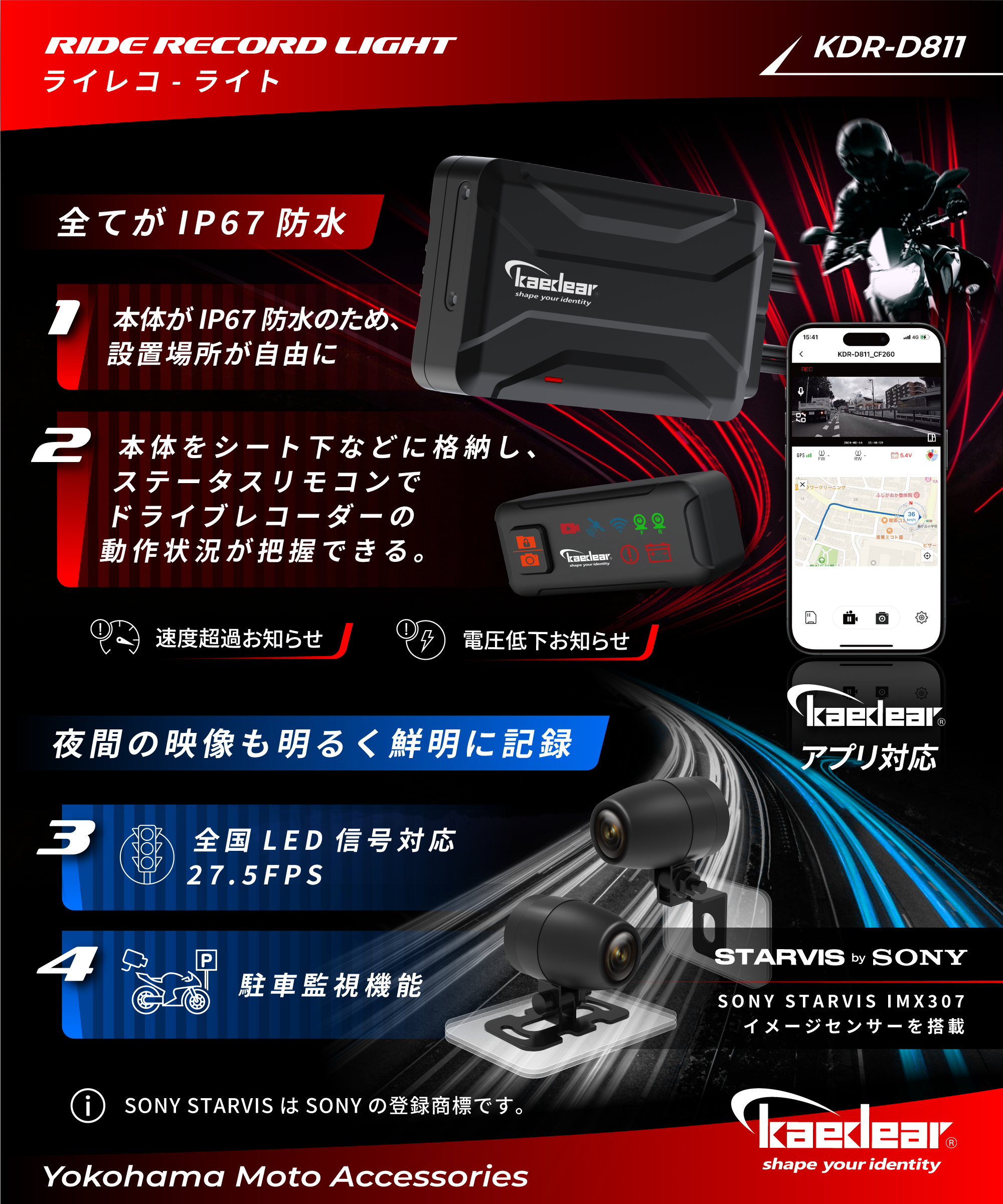 ドライブレコーダー KDR-D811