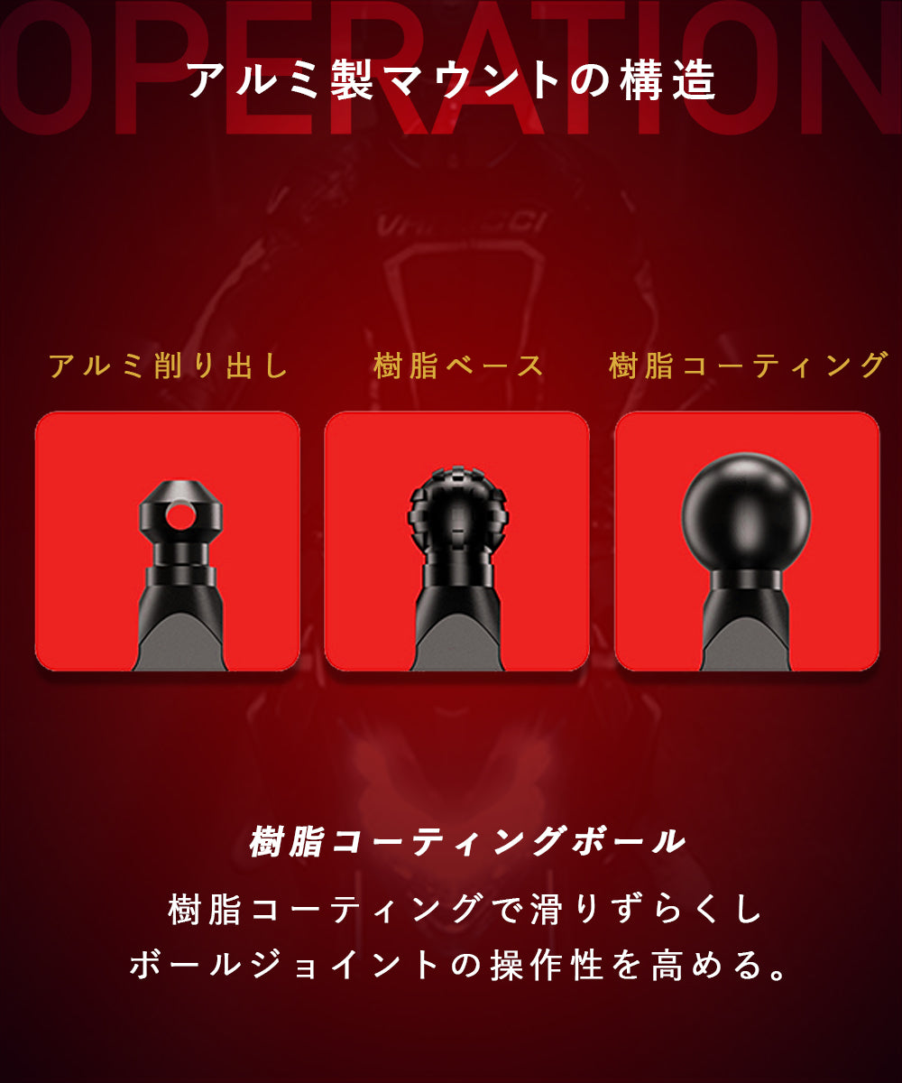 アルミ製クイックバーマウント KDR-R17 (17mm/クイック)