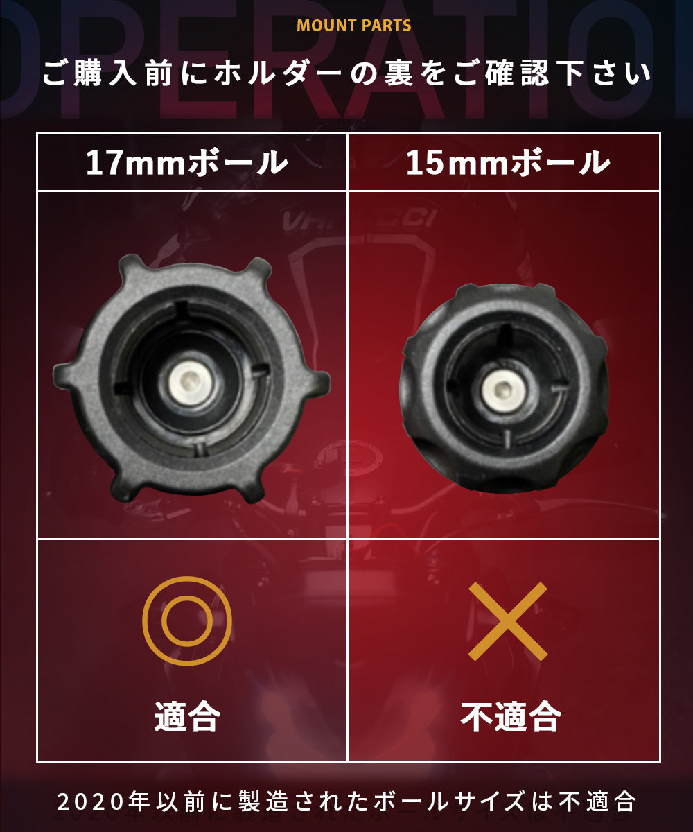 レギュラーマウント 1インチ変換ボール KDR-R10