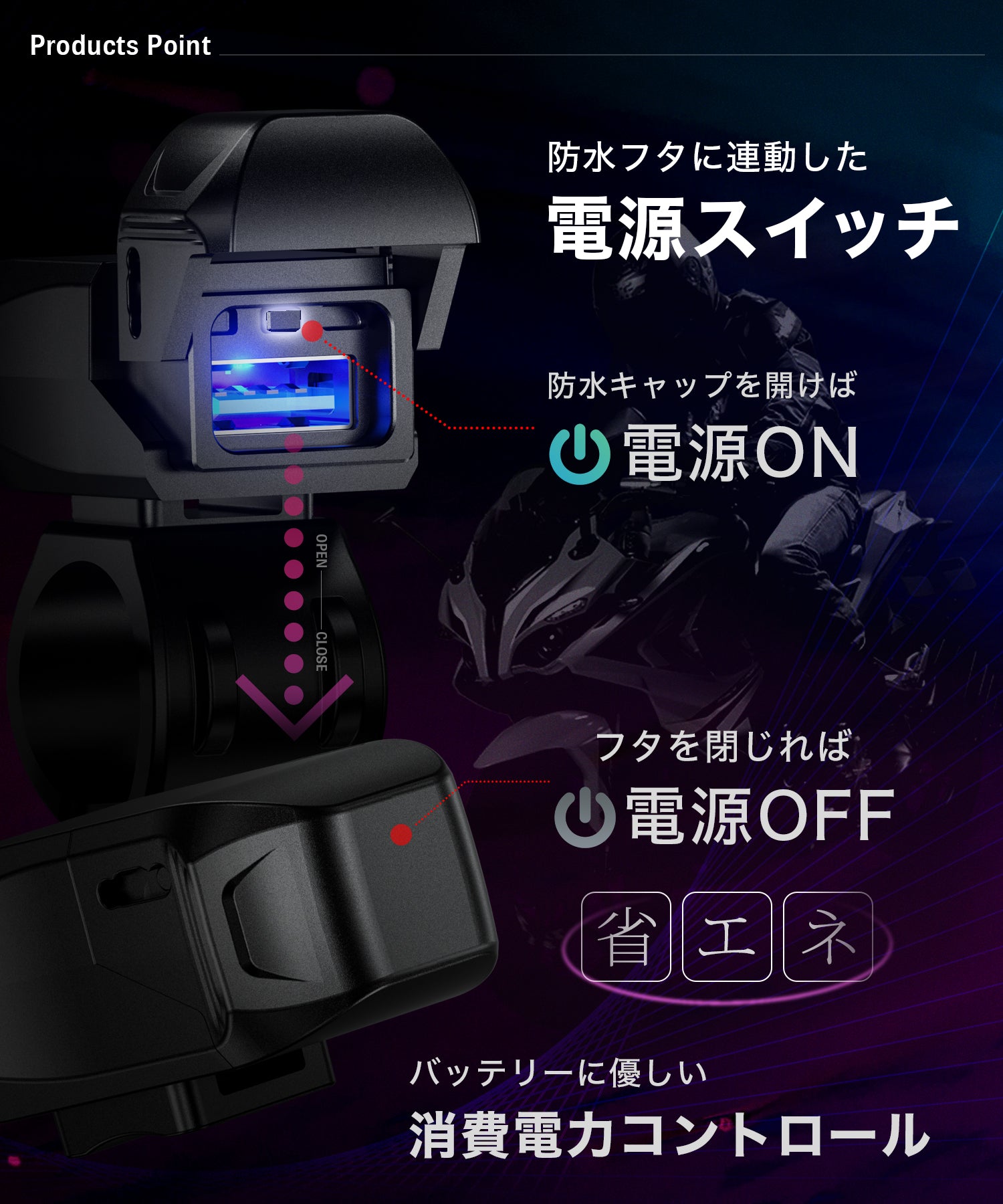MOTO USBチャージャー KDR-M3A