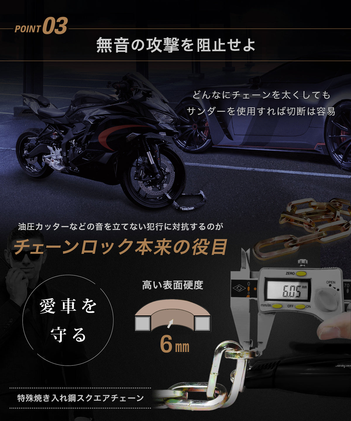 SP-GUARD タイプ チェーン KDR-LK1