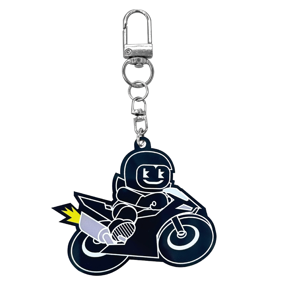 カエメロくんキーホルダー（バイクver）