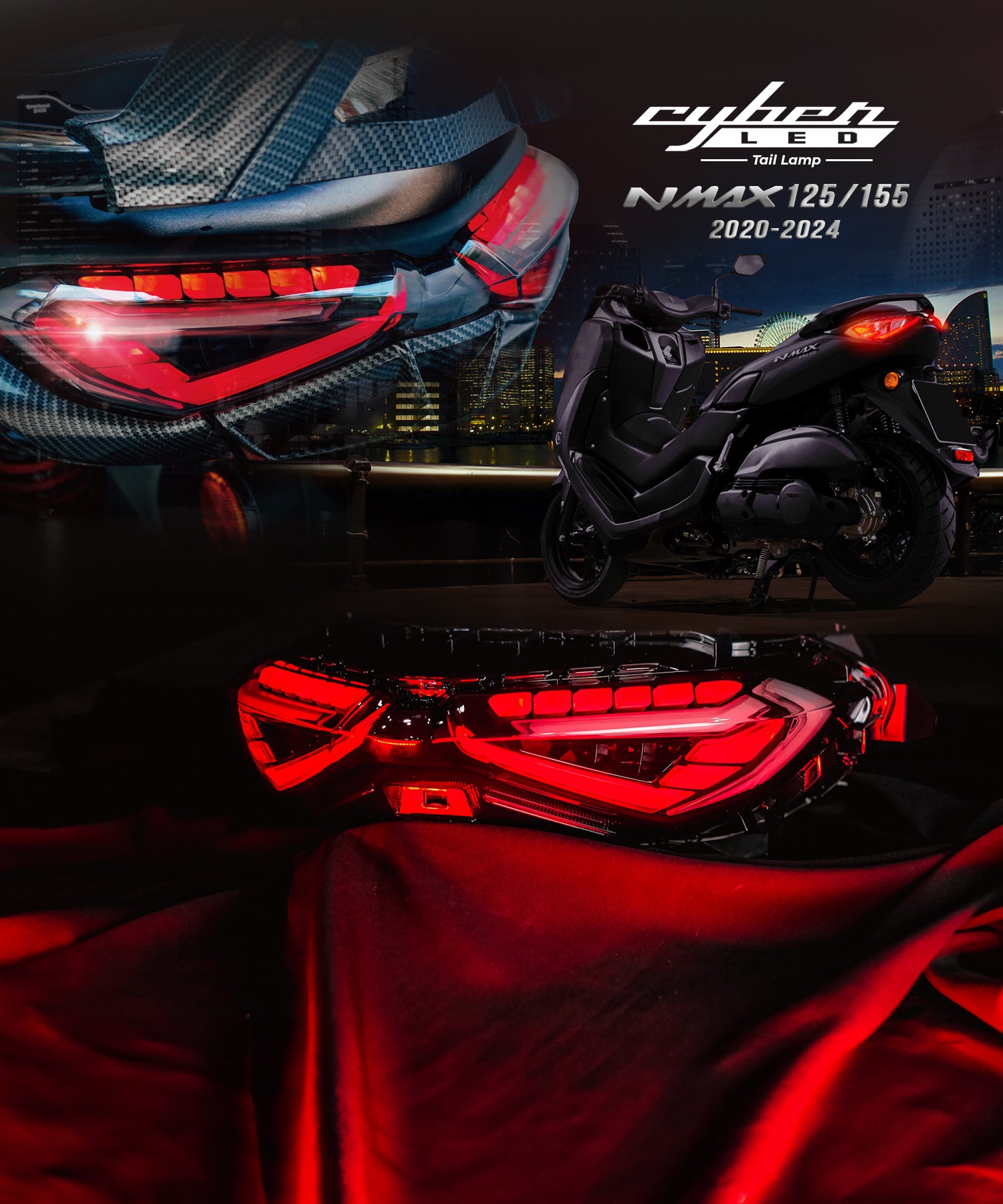 サイバーLEDカスタムテールライト KDR-NMAX-RL1