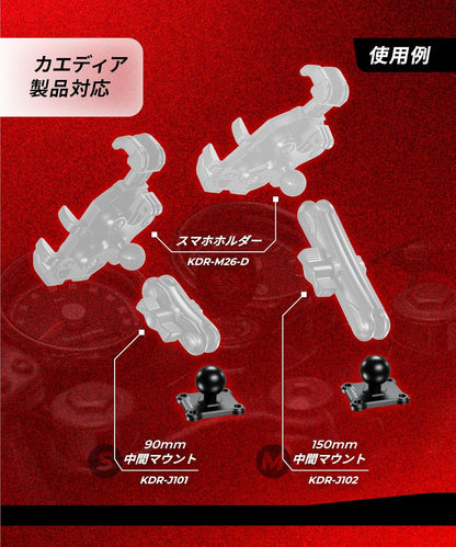 ベースマウント ボール マウント (1インチ/スクエア) KDR-R6-1