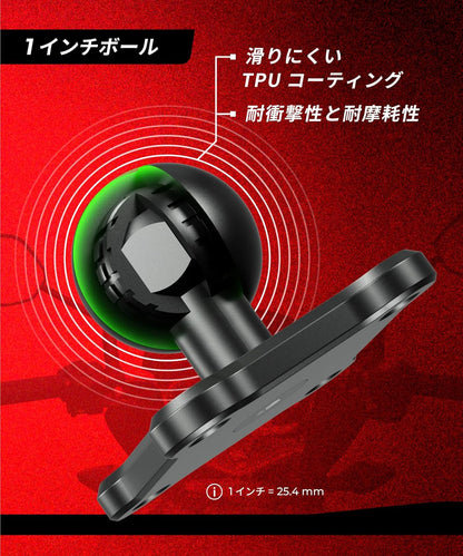 ベースマウント ボール マウント (1インチ/スクエア) KDR-R6-1