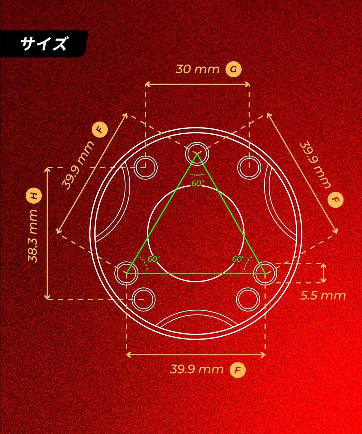 ベースマウント ボール マウント (1インチ/サークル) KDR-R5-1
