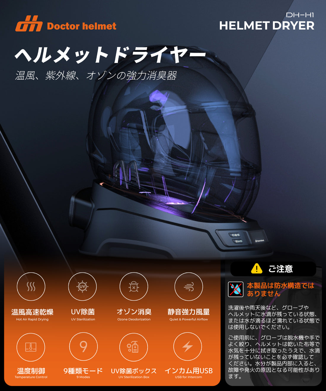ドクターヘルメット ヘルメットドライヤー DH-H1