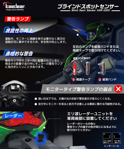 BSD ブラインドスポットセンサー KDR-D201(KDR-D11/D12/変換アダプター付属)