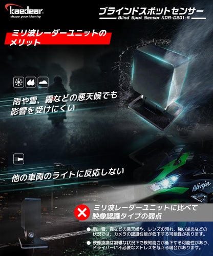BSD ブラインドスポットセンサー KDR-D201-5 (KDR-D11/D12/変換アダプター付属)