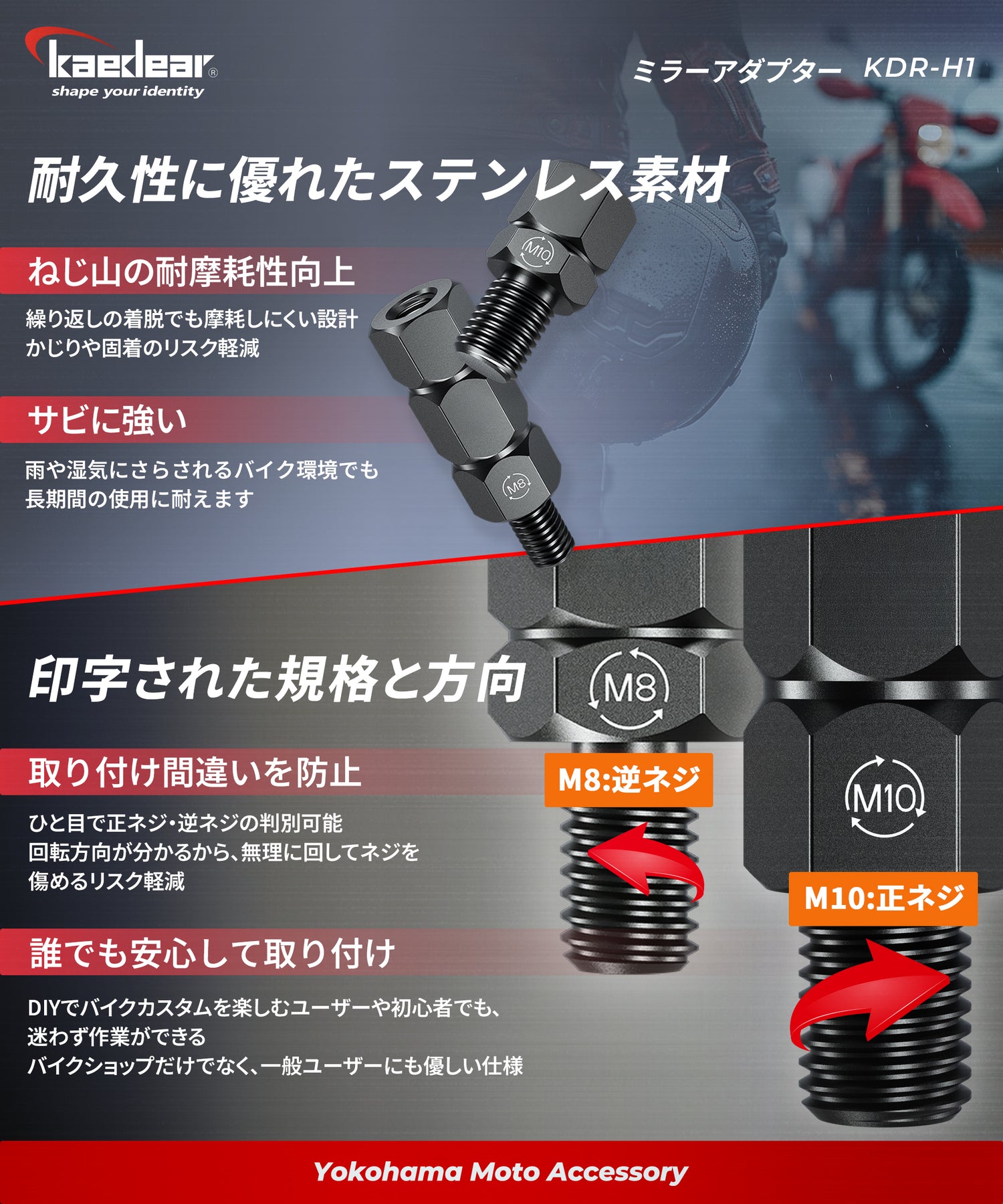ミラーアダプター KDR-H1