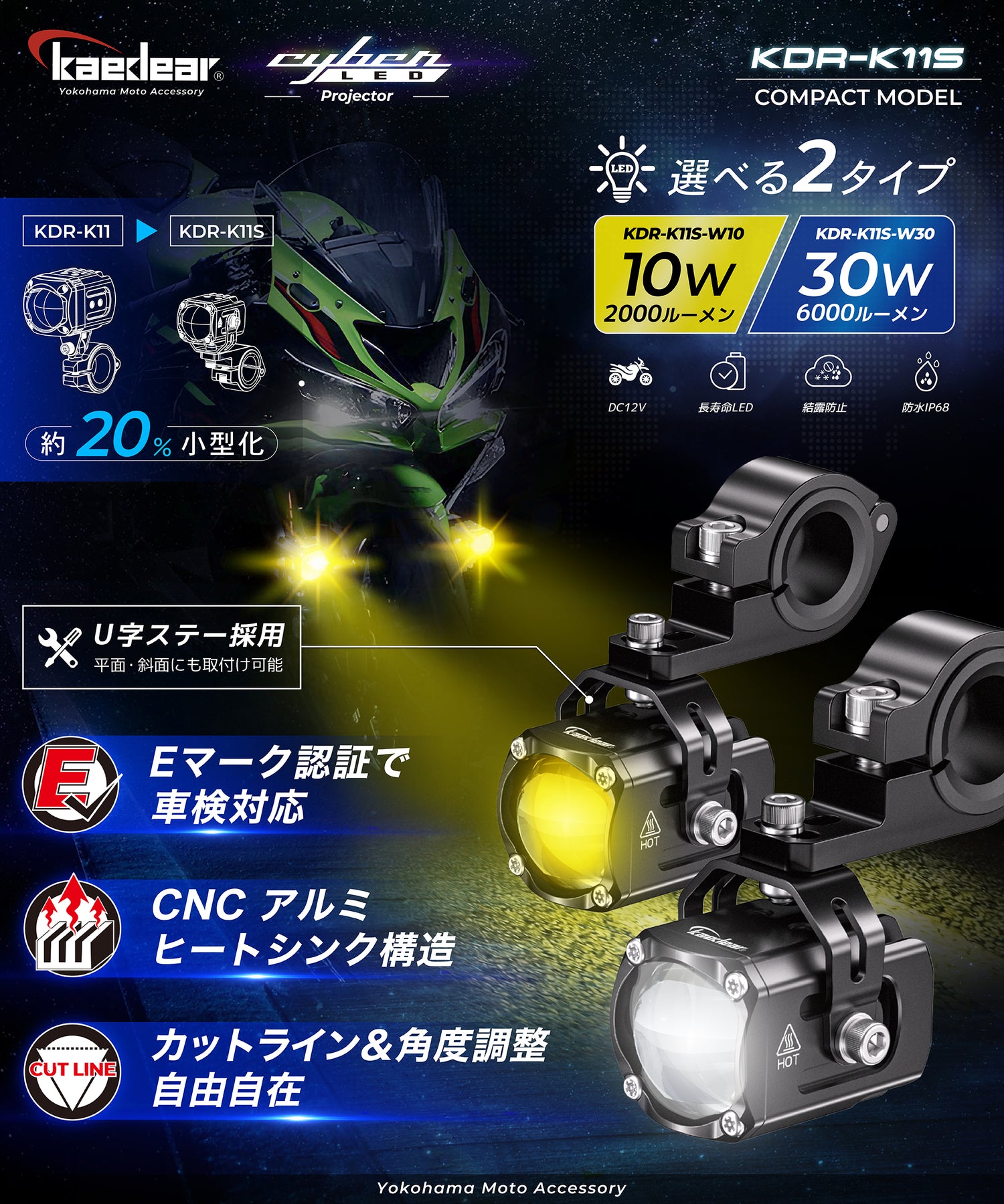 Kaedear Cyber ​​LED Projector Light KDR-K11-W15