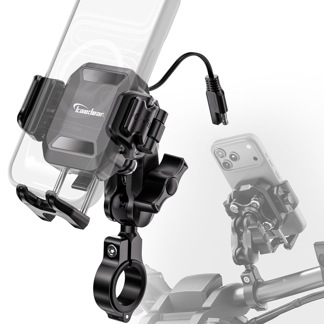 クイックアジャスター/Air Mount KDR-M33A-M-BK (1インチボール/充電機能)