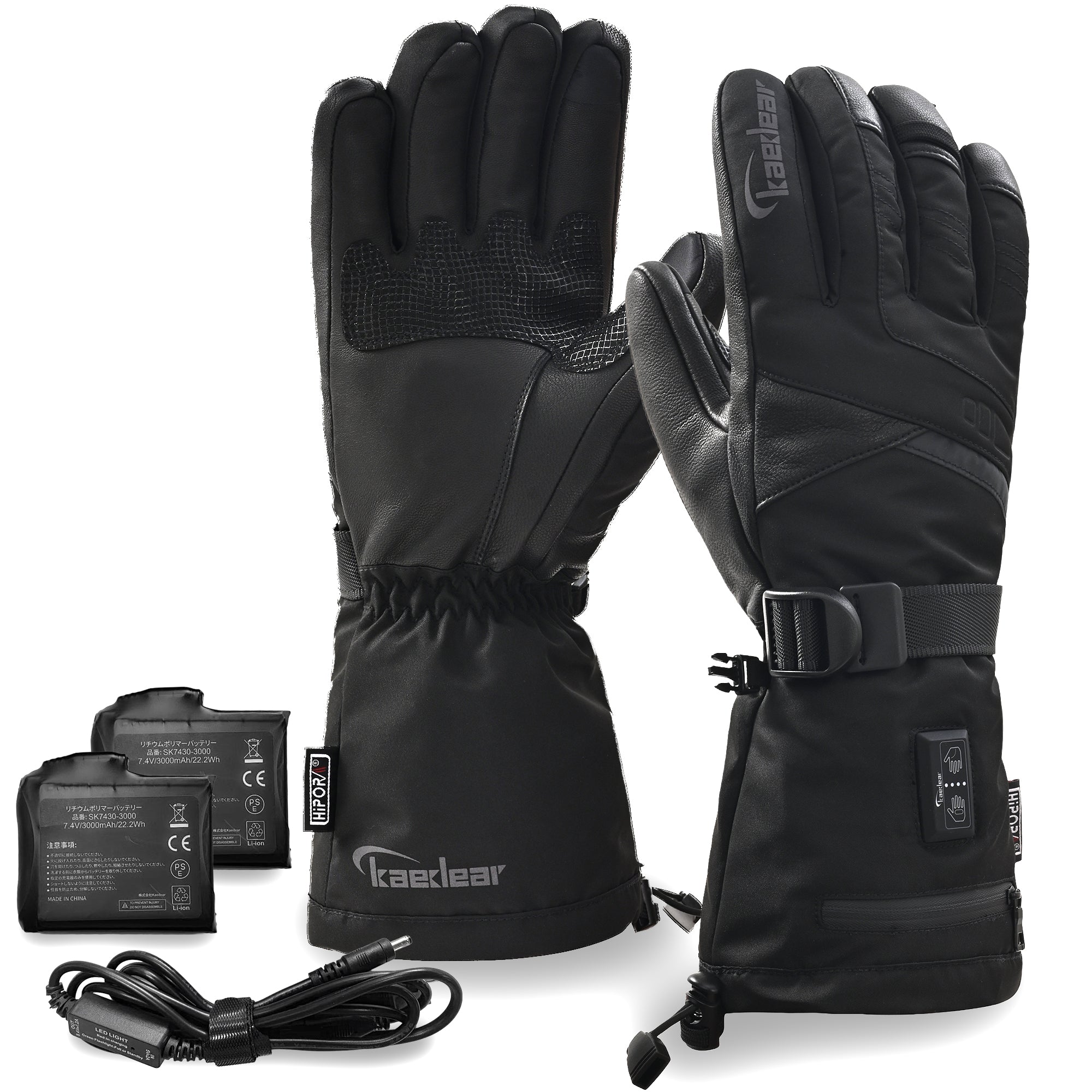 Kaedear バイク用電熱グローブ KDR-MX-GL10WH 両面ヒーター 防寒・防風