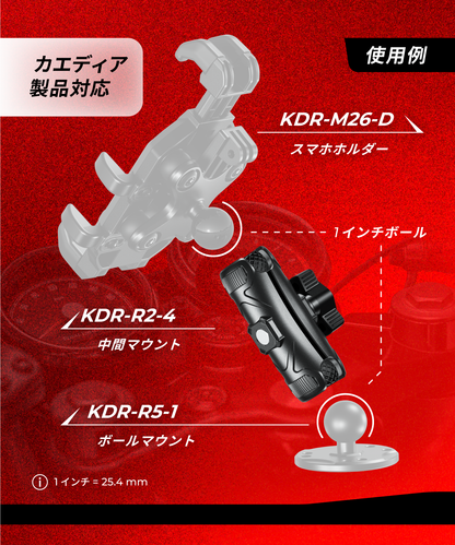 アジャスタブル防犯中間マウント90mm　KDR-R2-4