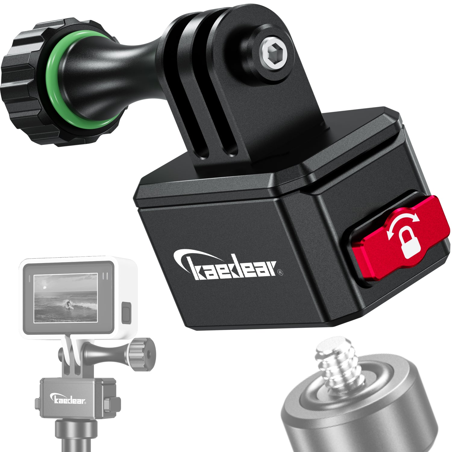 Aluminum intermediate mount for 1 inch ball KDR-J101