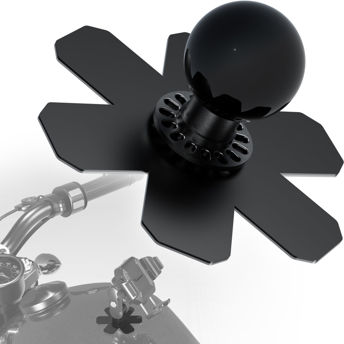 Aluminum intermediate mount for 1 inch ball KDR-J101