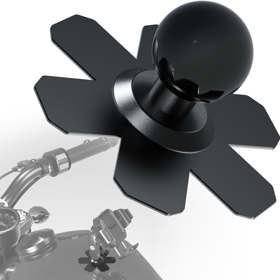 Aluminum intermediate mount for 1 inch ball KDR-J101