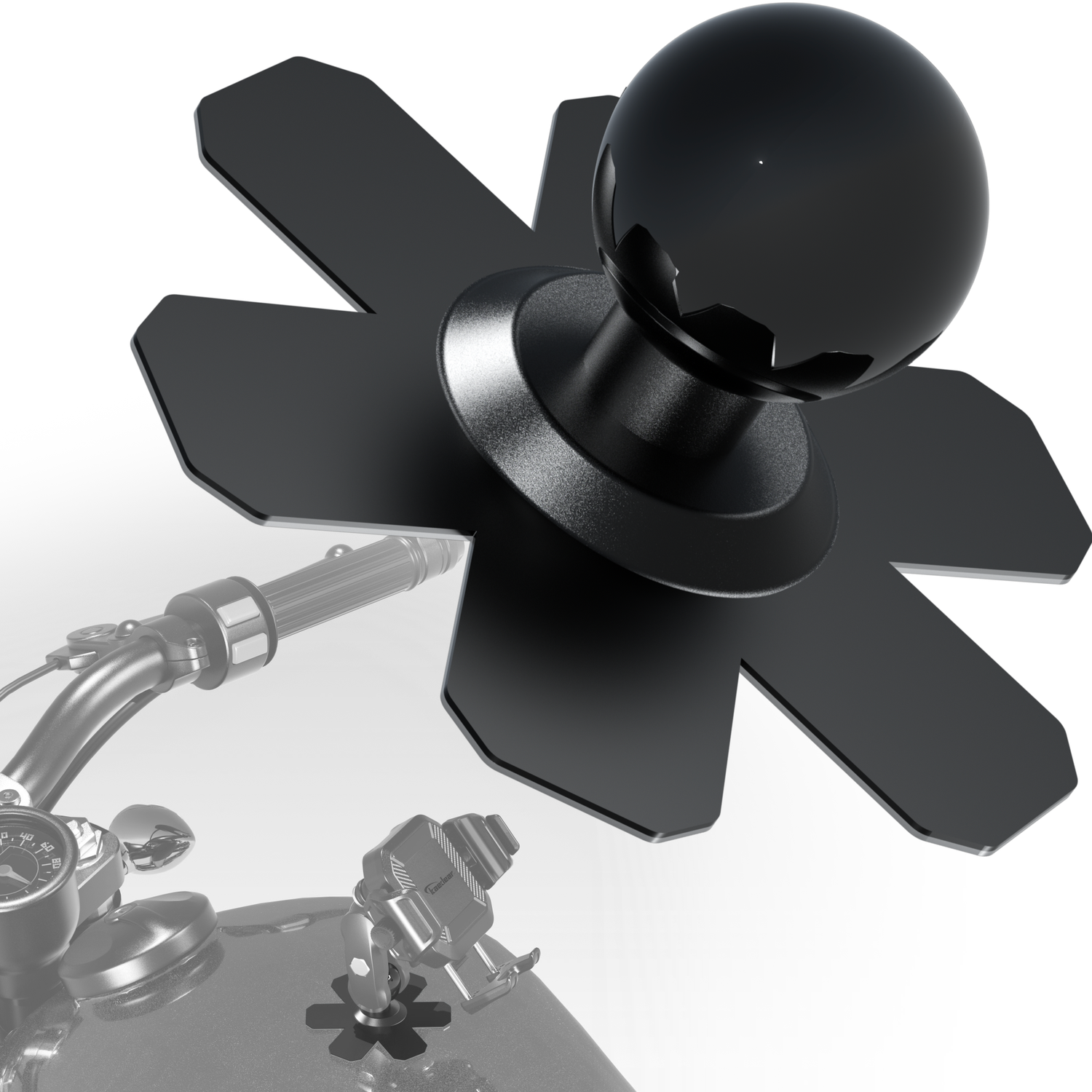 Kaedear(カエディア) 1インチボール 両面テープ 花形ベースマウント KDR-R24