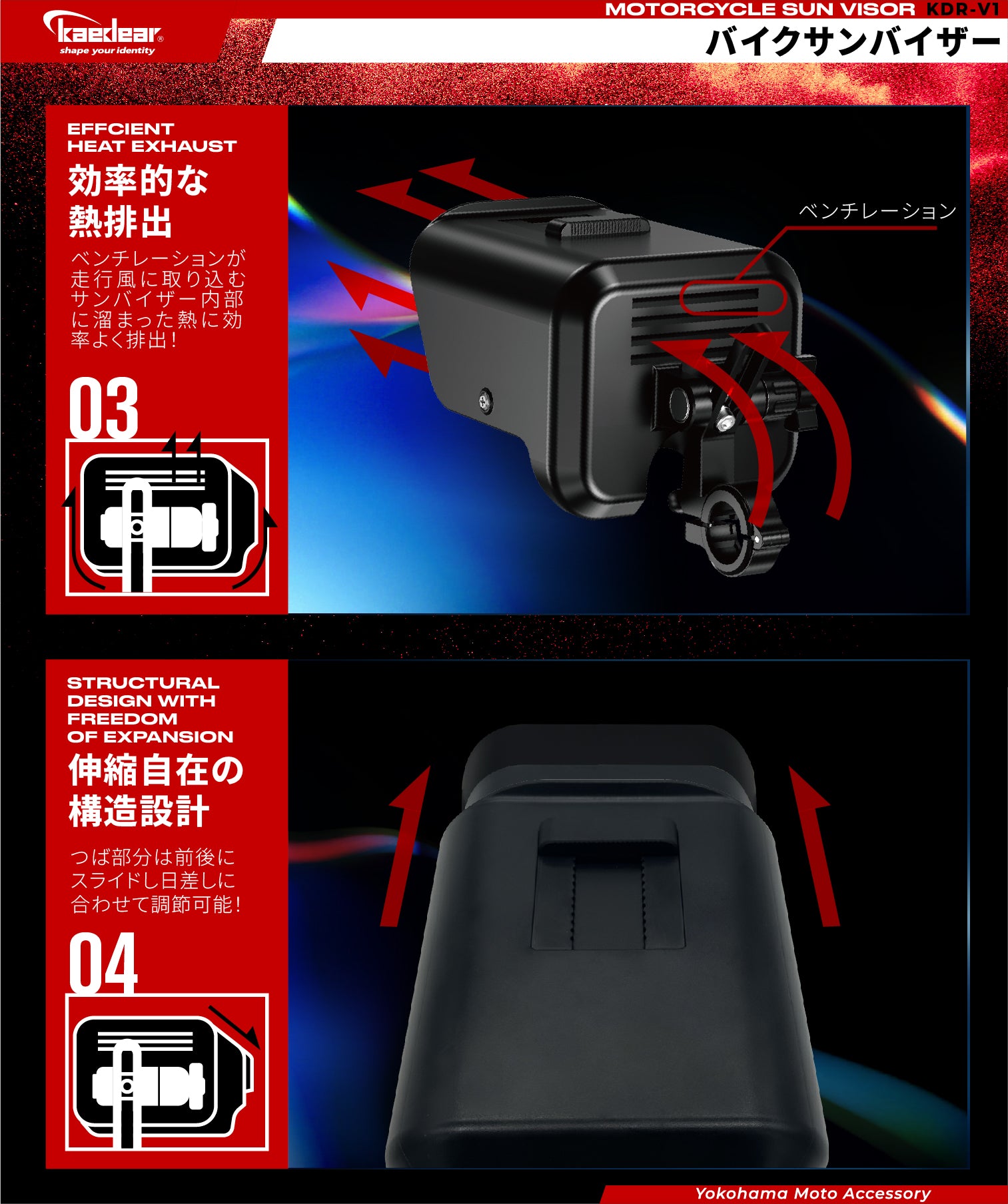 サンバイザー コアキシャルタイプ KDR-V1 – Kaedear(カエディア)