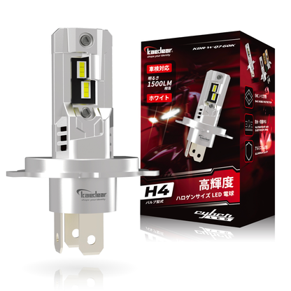 バイク用 ヘッドライト H4 LEDバルブ 1500ルーメン 6000K ホワイト 高 バイク用 ヘッドライト H4 LEDバルブ 1500ルーメン 6000K ホワイト 高