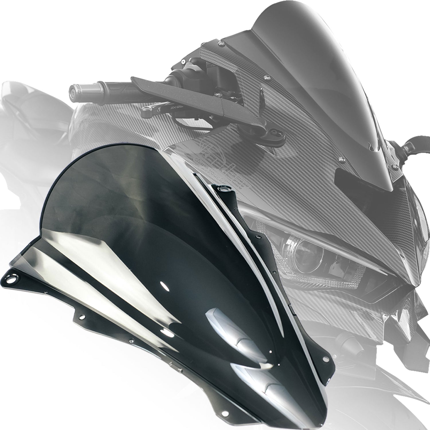 KAWASAKI Ninja ZX-25R 2021-2024年, ZX-4R /4RR 2023-2024年 レーシング ウィンドアーマー KDR-ZX25R-FS1