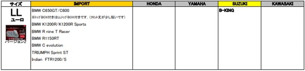 匠 バイクカバー バージョン2 LL ユーロ【TA932-LLU】