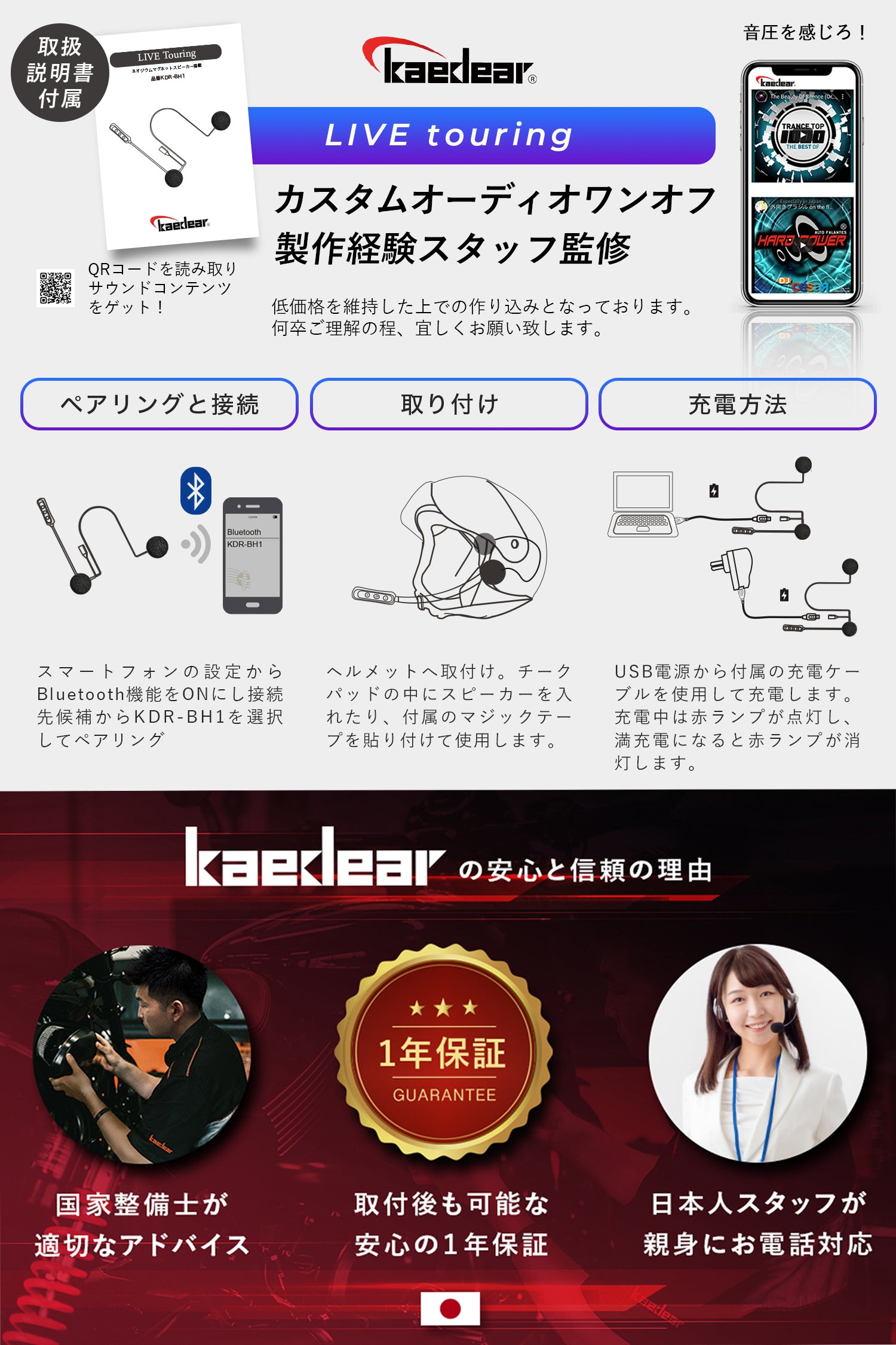 サウンドコンテンツ Kaedear カエディア KDR-BH1