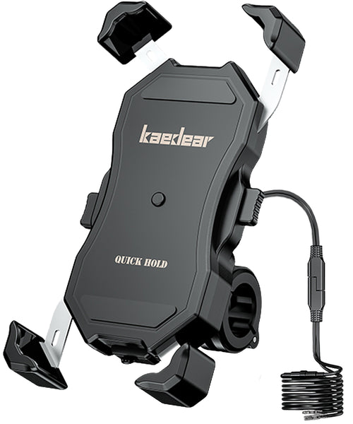 カエディア KDR-M23A-BK（Qi充電式）バイク用スマホホルダー Amazon.co.jp: Kaedear(カエディア) バイク スマホホルダー