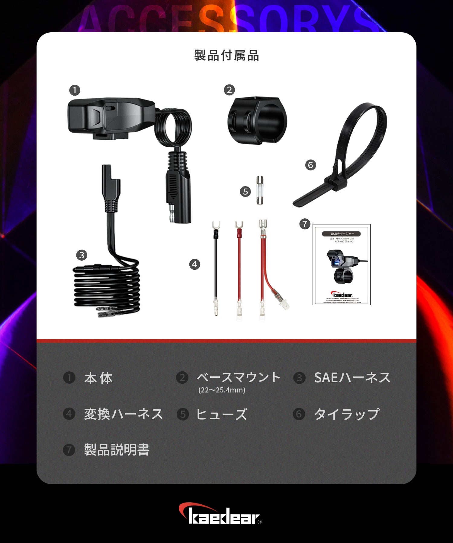 MOTO USBチャージャー KDR-M3C